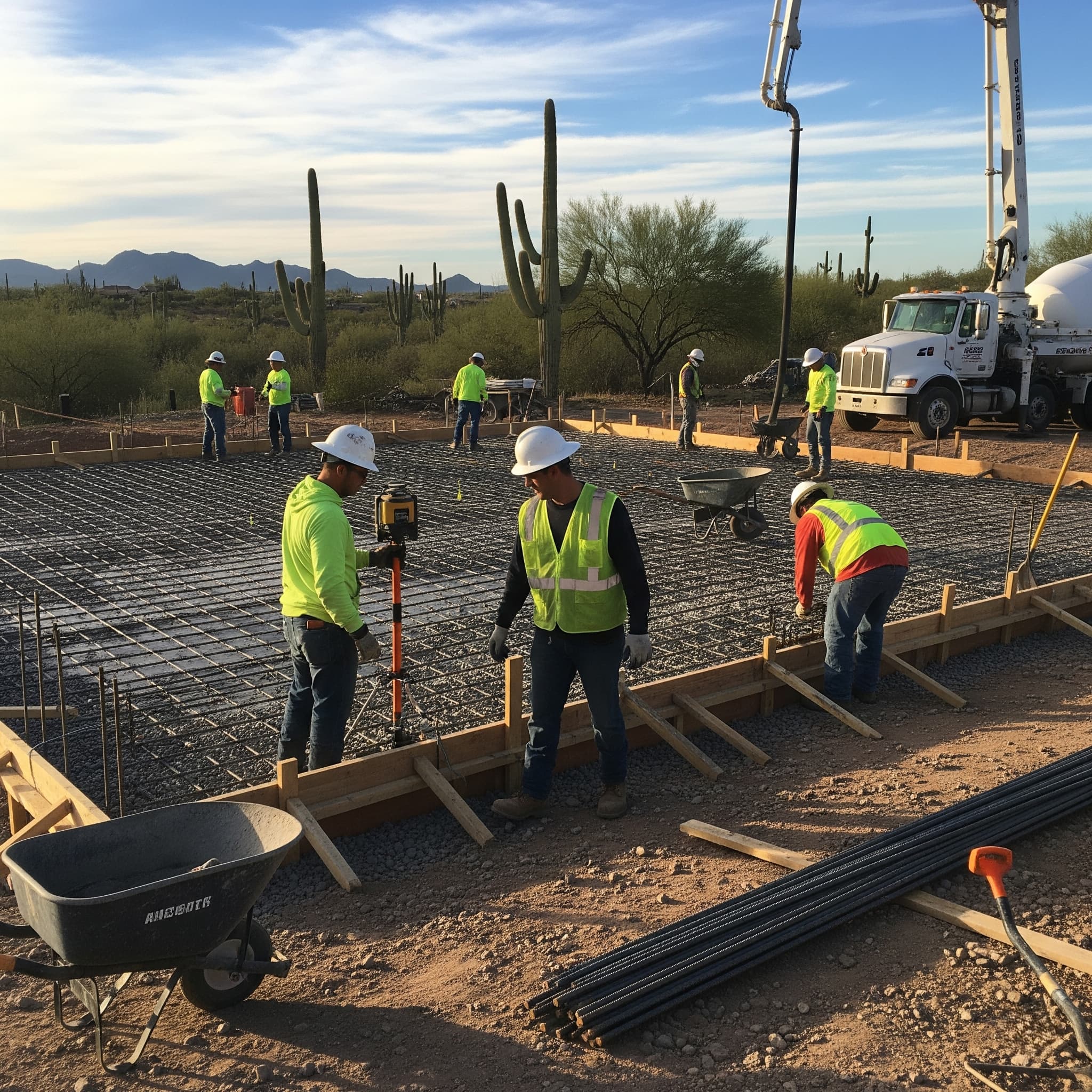 pouring concrete sierra vista